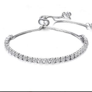 Elegant Silver Swavorski Crystal Bracelet